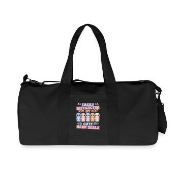 Harp seal seals - Recycled Canvas Sports Bag by Stanley/Stella - black - Front