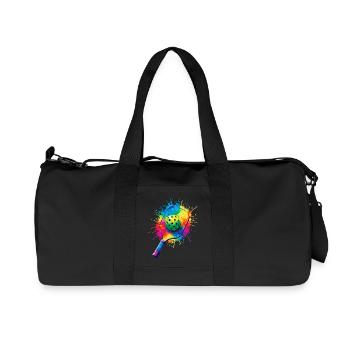 Pickleball Splash Art - Raquette et Balle Colorée - Sac de sport en toile recyclée Stanley/Stella - noir - Devant