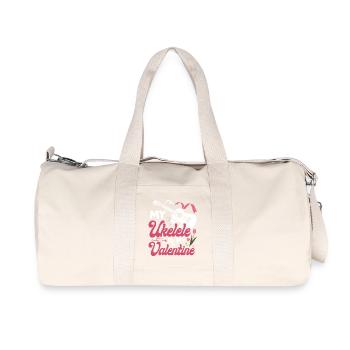 Valentines ukulélé hawaïen - Sac de sport en toile recyclée Stanley/Stella - blanc naturel - Devant