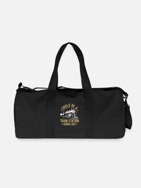 Train romance station vibe - Recycled Canvas Sports Bag by Stanley/Stella - black