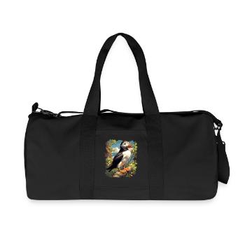 Puffin Papageientaucher - Recycelte Canvas-Sporttasche von Stanley/Stella - Schwarz - Vorne
