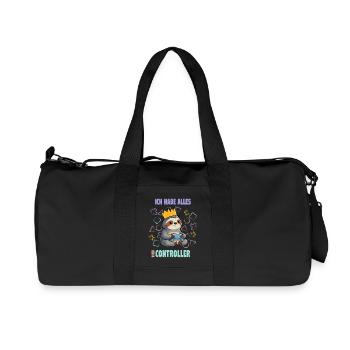 controller faultier zocken gamen - Recycelte Canvas-Sporttasche von Stanley/Stella - Schwarz - Vorne