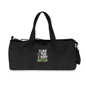 Thé matcha dit thé vert comme toi, très matcha - Sac de sport en toile recyclée Stanley/Stella - noir - Devant