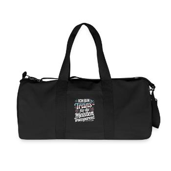 I'm trans for most transparent trans - Recycled Canvas Sports Bag by Stanley/Stella - black - Front