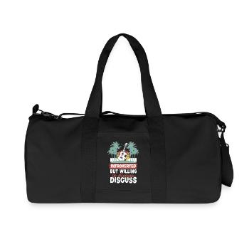 Hawaiian Ukulele Uke Introverted - Recycled Canvas Sports Bag by Stanley/Stella - black - Front