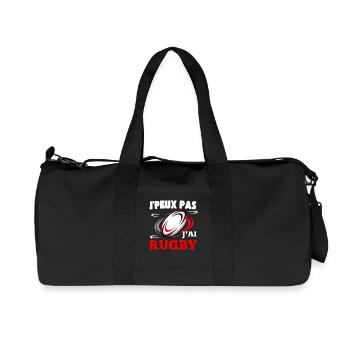 I can't I have rugby fan supporter France gift - Recycled Canvas Sports Bag by Stanley/Stella - black - Front