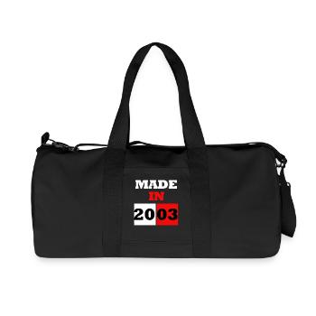 Made in 2003 Anniversary - Recycled Canvas Sports Bag by Stanley/Stella - black - Front