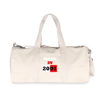 Hergestellt zum Jubiläum 2001 - Recycelte Canvas-Sporttasche von Stanley/Stella - Naturweiß - Vorne
