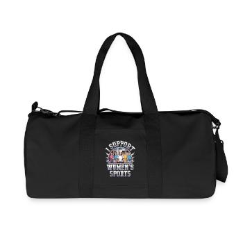 Je soutiens le bootleg inportable du sport féminin - Sac de sport en toile recyclée Stanley/Stella - noir - Devant