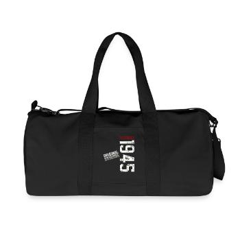80th Birthday Original December Born 1945 - Recycled Canvas Sports Bag by Stanley/Stella - black - Front