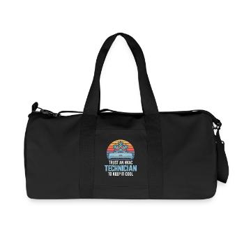 HVAC Techniker Retro Klima Experte Design Profis - Recycelte Canvas-Sporttasche von Stanley/Stella - Schwarz - Vorne