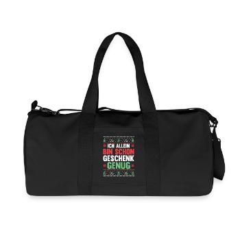 Santa Claus Christmas Time Christmas - Recycled Canvas Sports Bag by Stanley/Stella - black - Front