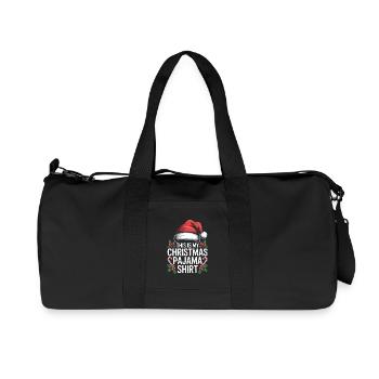 This Is My Christmas Pajama Shirt - Recycled Canvas Sports Bag by Stanley/Stella - black - Front