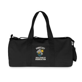 weather, drama, humor, gift, rain, snow - Recycled Canvas Sports Bag by Stanley/Stella - black - Front