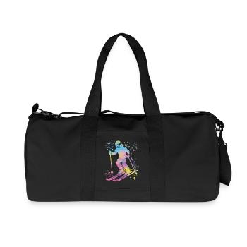 Ski alpin Sports d’hiver Ski nordique - Sac de sport en toile recyclée Stanley/Stella - noir - Devant