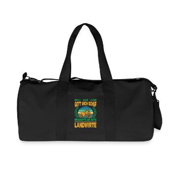 Agriculteur offre des cadeaux agricoles Tracteurs agricoles - Sac de sport en toile recyclée Stanley/Stella - noir - Devant