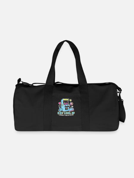 8-Bit LEVEL Arcade Retro Gaming Community - Recycled Canvas Sports Bag by Stanley/Stella - black