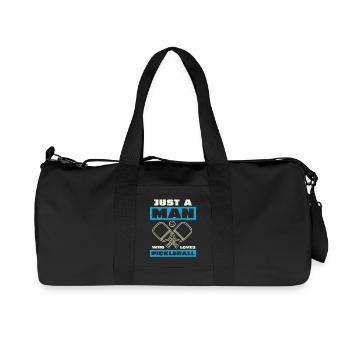 Only one man loves pickleball - Recycled Canvas Sports Bag by Stanley/Stella - black - Front