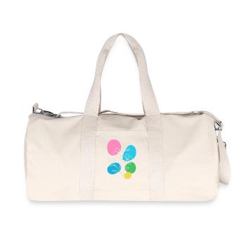 Graphique floral minimaliste, été bohème - Sac de sport en toile recyclée Stanley/Stella - blanc naturel - Devant