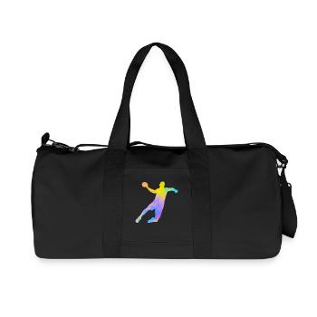 Handball Handball Player Colorful Dad Handball Player - Recycled Canvas Sports Bag by Stanley/Stella - black - Front