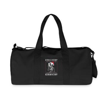 Kinda Merry Kinda Scary Women's Christmas Skeleton - Recycled Canvas Sports Bag by Stanley/Stella - black - Front