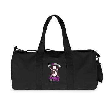 Juste une fille qui aime l’anime et les chats Manga Katzen - Sac de sport en toile recyclée Stanley/Stella - noir - Devant