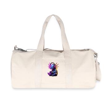 Axolotl Gaming Animal Video Games Funny Axolotl - Recycled Canvas Sports Bag by Stanley/Stella - natural - Front
