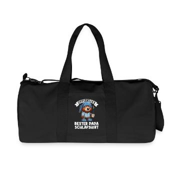 Ours officiel du meilleur Papa Sleeping Shirt - Sac de sport en toile recyclée Stanley/Stella - noir - Devant