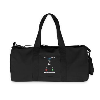 SYLT RUFT UND ICH MUSS GEHEN Sylter Lustiges - Recycelte Canvas-Sporttasche von Stanley/Stella - Schwarz - Vorne