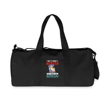 S’IL VOUS PLAÎT, NE VOUS ÉNERVEZ PAS RÊVES DE BORKUM - Sac de sport en toile recyclée Stanley/Stella - noir - Devant
