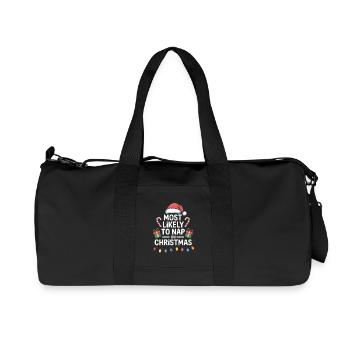 Le plus susceptible de faire une sieste à Noël - Sac de sport en toile recyclée Stanley/Stella - noir - Devant