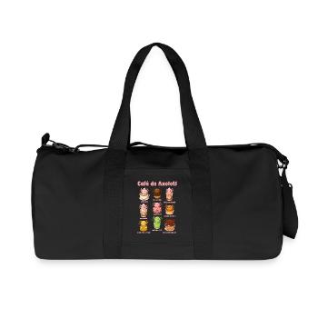 Café De Axolotl Cute - Recycled Canvas Sports Bag by Stanley/Stella - black - Front