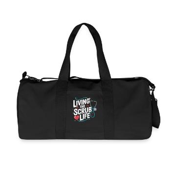 Living the Scrub Life - Recycled Canvas Sports Bag by Stanley/Stella - black - Front