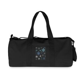 Flocons de neige Noël d’hiver - Sac de sport en toile recyclée Stanley/Stella - noir - Devant