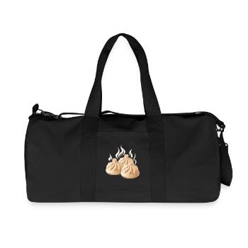 Steaming dumpling design - Recycled Canvas Sports Bag by Stanley/Stella - black - Front