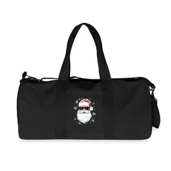 Cool Santa - Santa Claus with Sunglasses - Recycled Canvas Sports Bag by Stanley/Stella - black - Front