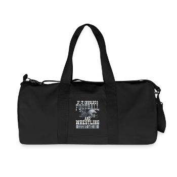 Mélange de football américain et de lutte - Sac de sport en toile recyclée Stanley/Stella - noir - Devant