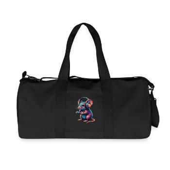 Mouse Gaming Animal Video Games Funny Mouse - Recycled Canvas Sports Bag by Stanley/Stella - black - Front