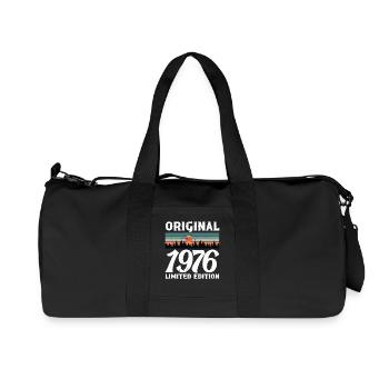 Originales Retro-Vintage-Geburtstagsgeschenk von 1976 - Recycelte Canvas-Sporttasche von Stanley/Stella - Schwarz - Vorne