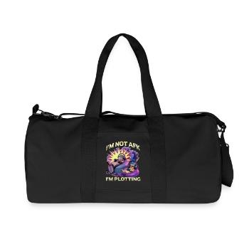 Funny Gaming Gamer Cat - Recycled Canvas Sports Bag by Stanley/Stella - black - Front