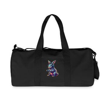 Rabbit Games Animal Video Games Fun - Recycled Canvas Sports Bag by Stanley/Stella - black - Front
