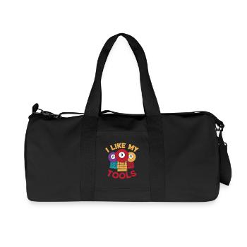 Bingo Game I Like My Tools Bingo - Recycelte Canvas-Sporttasche von Stanley/Stella - Schwarz - Vorne