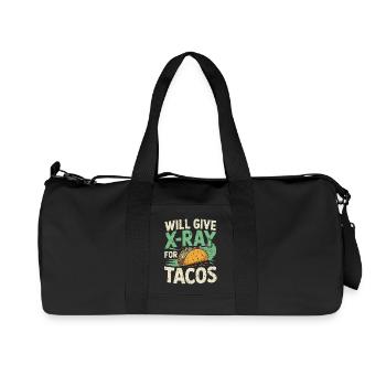 X-Ray Taco Humor - Recycled Canvas Sports Bag by Stanley/Stella - black - Front