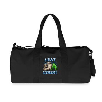 Ich Esse Zement I Eat Cement Katze - Recycelte Canvas-Sporttasche von Stanley/Stella - Schwarz - Vorne