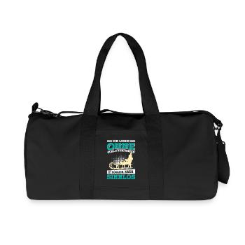 Tobogganing A LIFE WITHOUT SLEDDING IS POINTLESS - Recycled Canvas Sports Bag by Stanley/Stella - black - Front