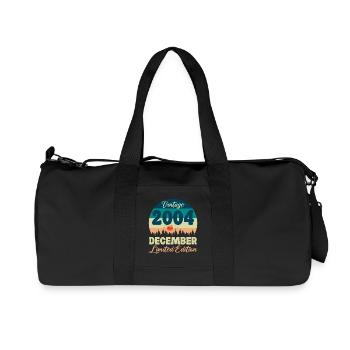 Birthday December 2004 Birthday Gift - Recycled Canvas Sports Bag by Stanley/Stella - black - Front