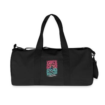 Les filles patinent plus fort en disant le design - Sac de sport en toile recyclée Stanley/Stella - noir - Devant