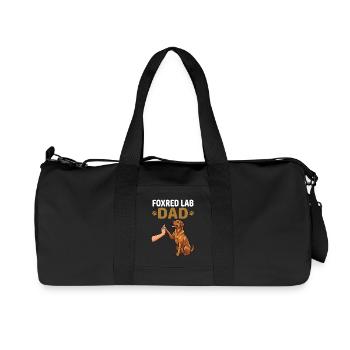 Fox Red Lab Dad – High Five Hundevater Design - Recycelte Canvas-Sporttasche von Stanley/Stella - Schwarz - Vorne