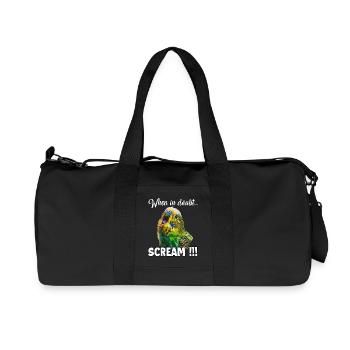 Cadeau drôle pour les fans de perruchets perruqués - Sac de sport en toile recyclée Stanley/Stella - noir - Devant