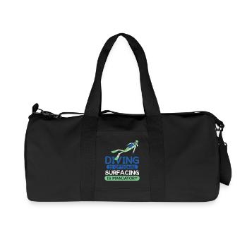 Plongeur Plongeur Snorkeling Plongeur récréatif - Sac de sport en toile recyclée Stanley/Stella - noir - Devant